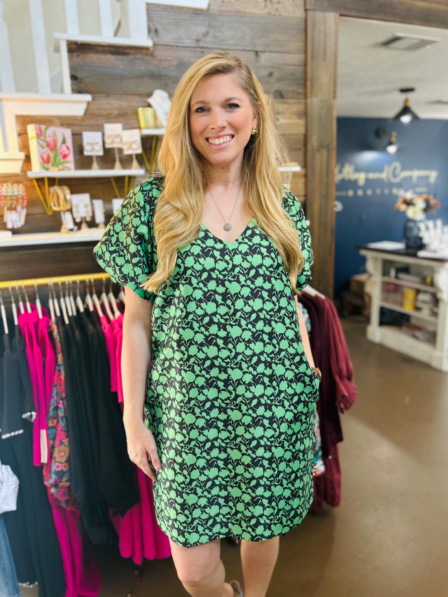 Clover Puff Sleeve Dress