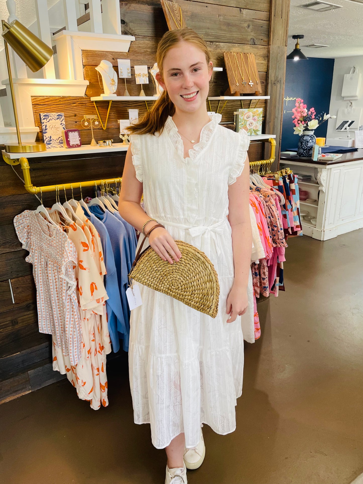 White Lily Midi Dress