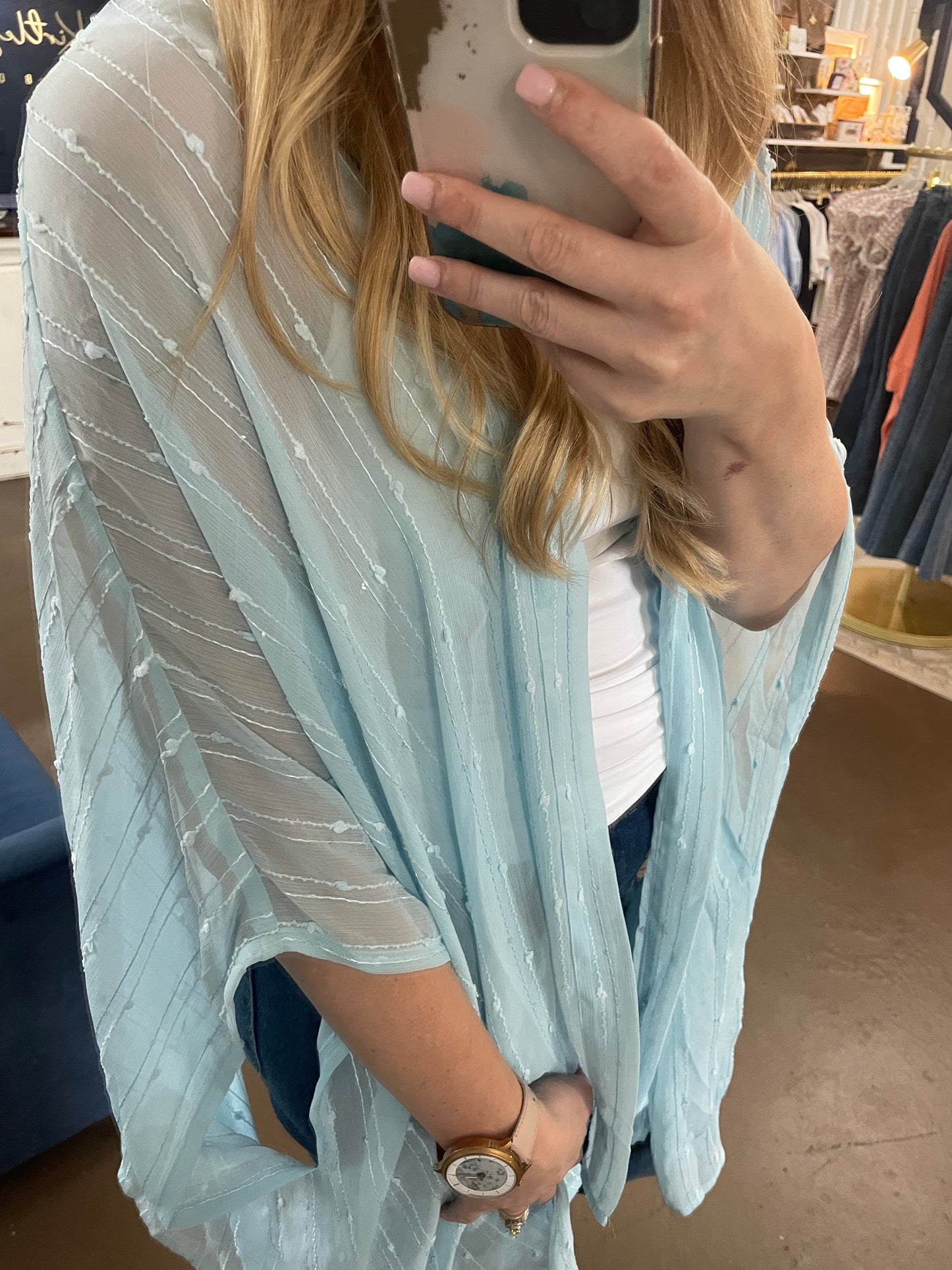 Blue Tencel Kimono