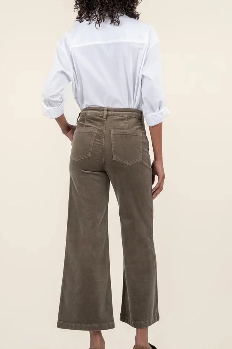 KUT High Rise Meg Wide Leg Corduroy Pants