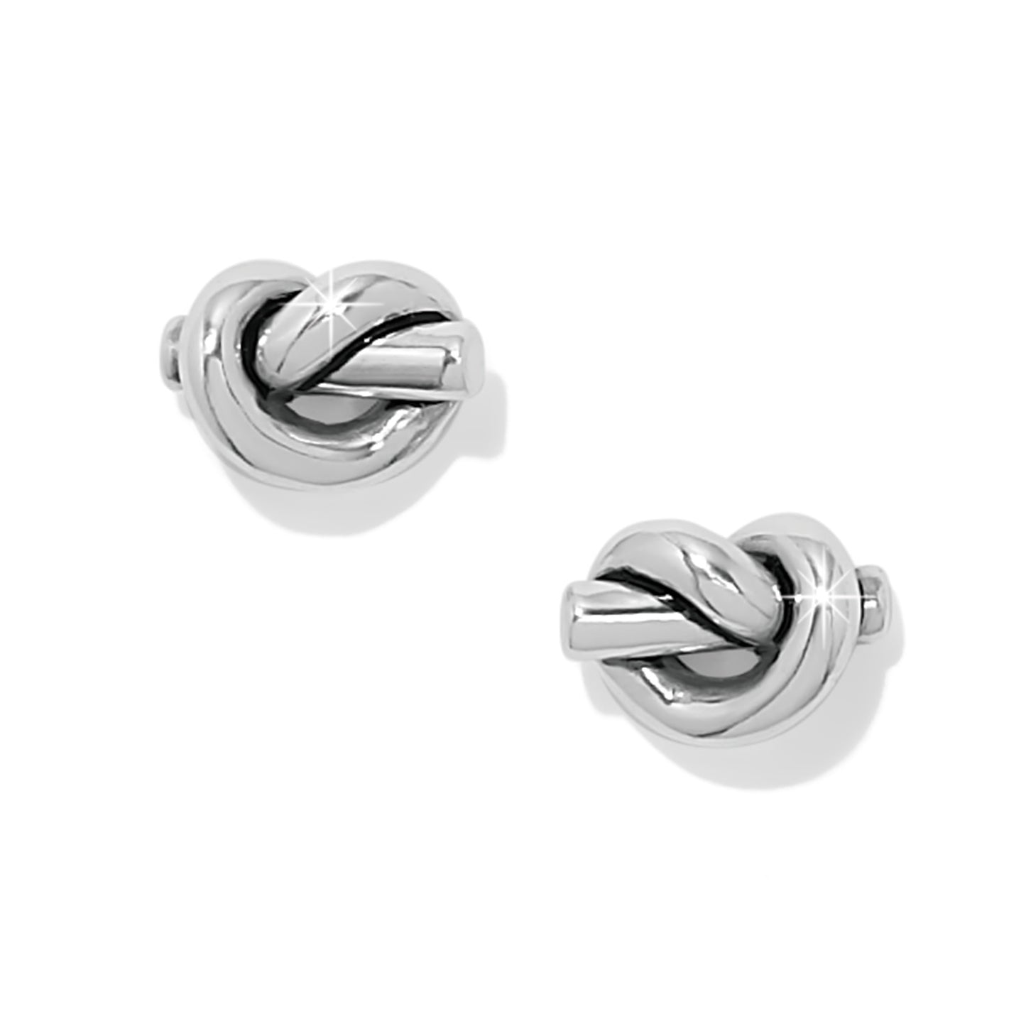 Interlock Single Knot Stud Silver