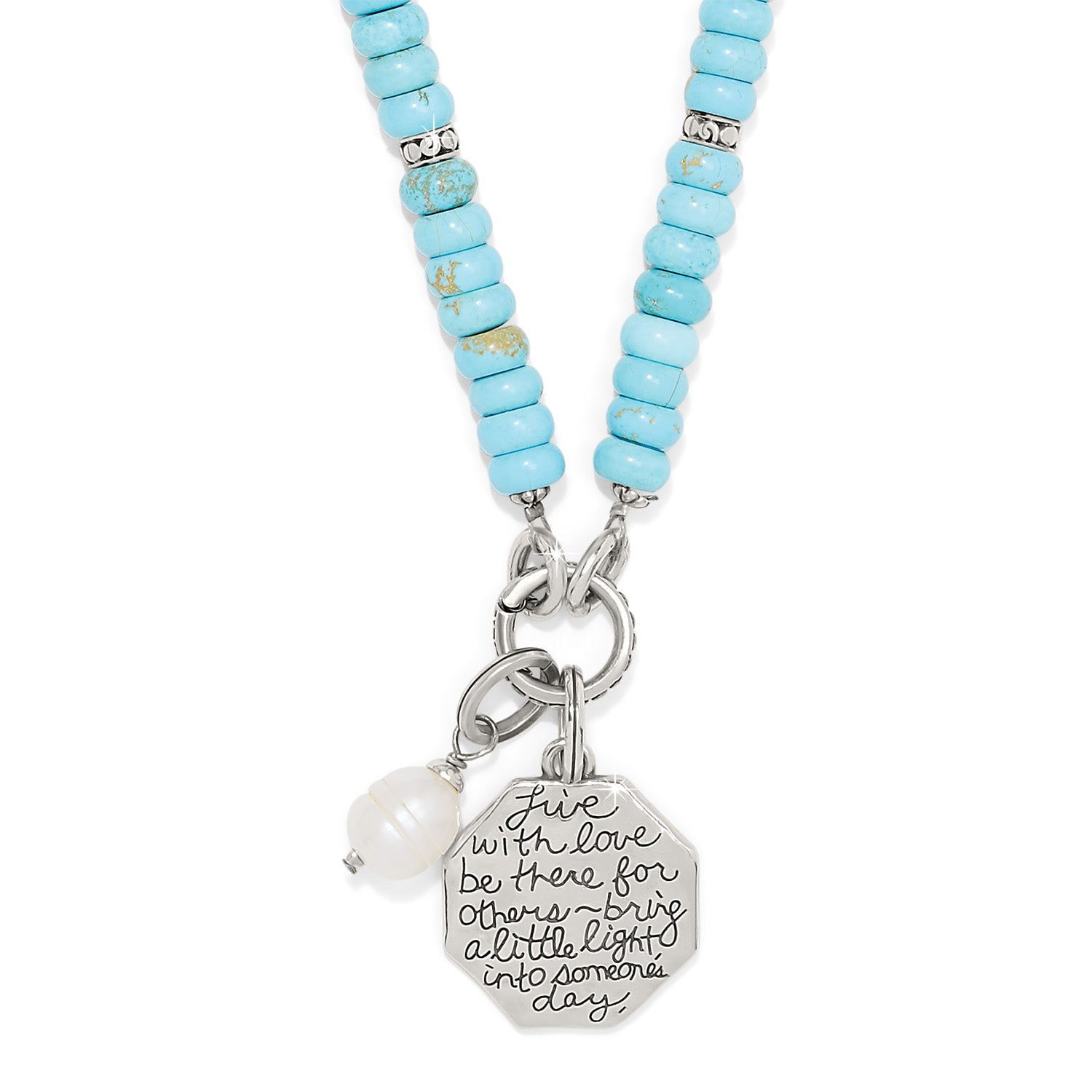 Token Charm Lapis Turquoise Necklace