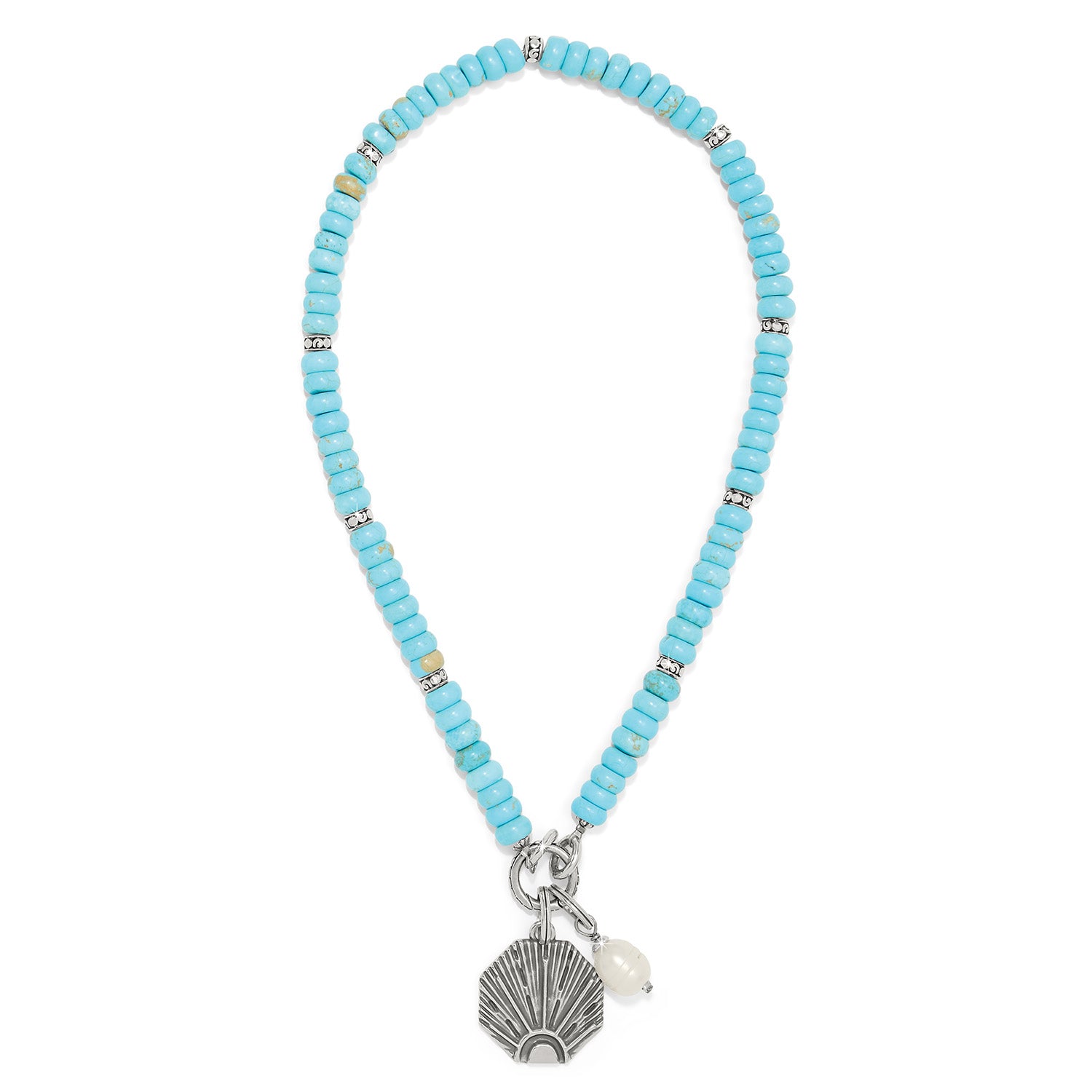 Token Charm Lapis Turquoise Necklace