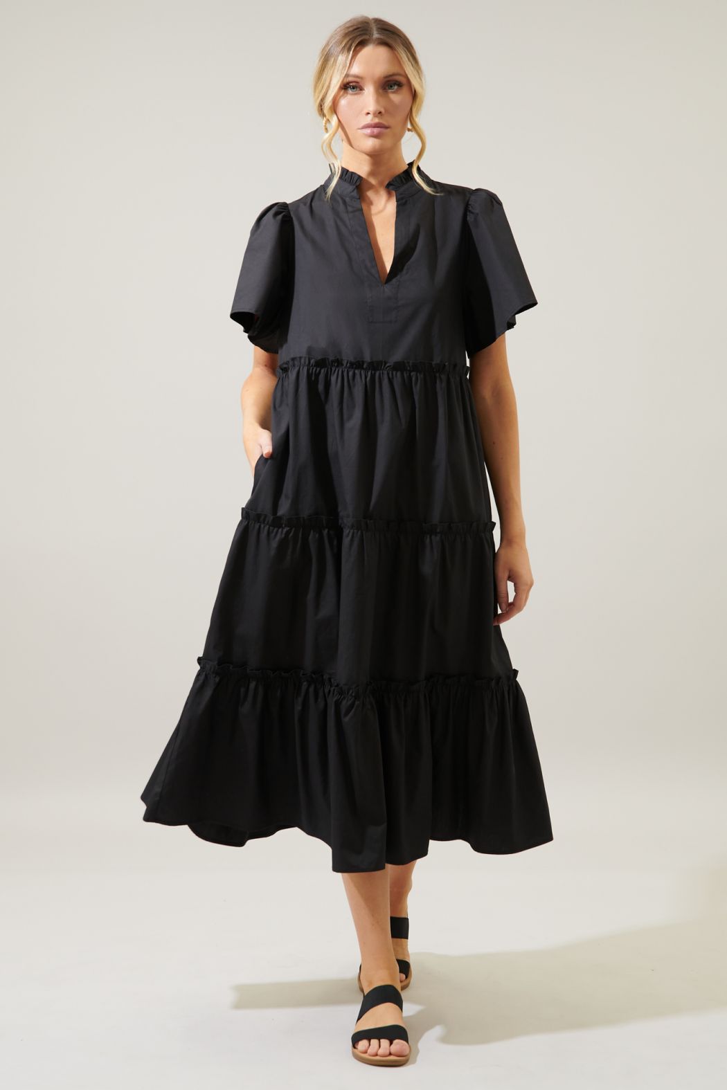 Noelle Poplin Midi Dress