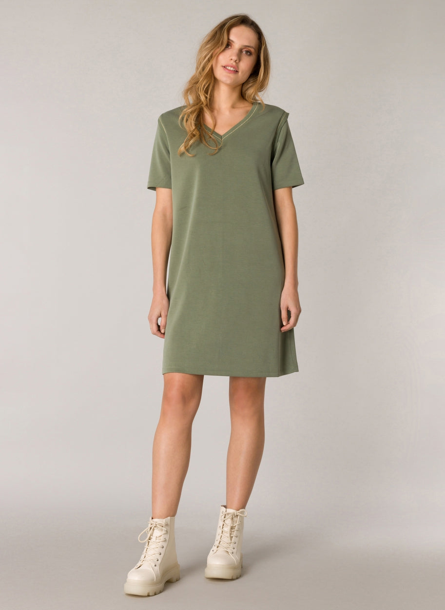 Greyed Army Shirt Dress by YEST
