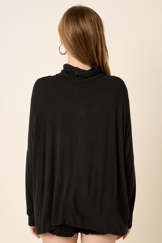 Bamboo Mock Neck Swing Top