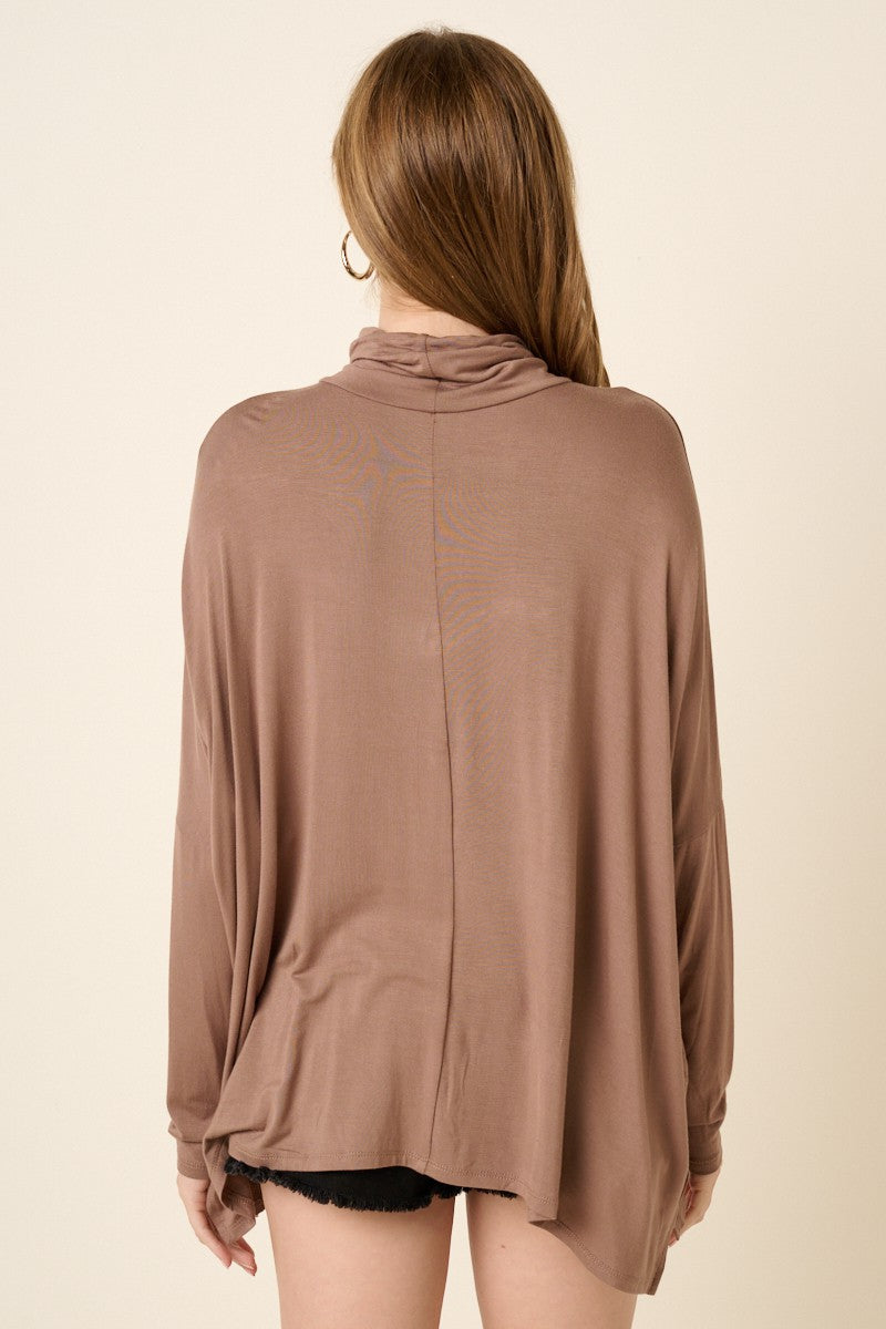 Bamboo Mock Neck Swing Top