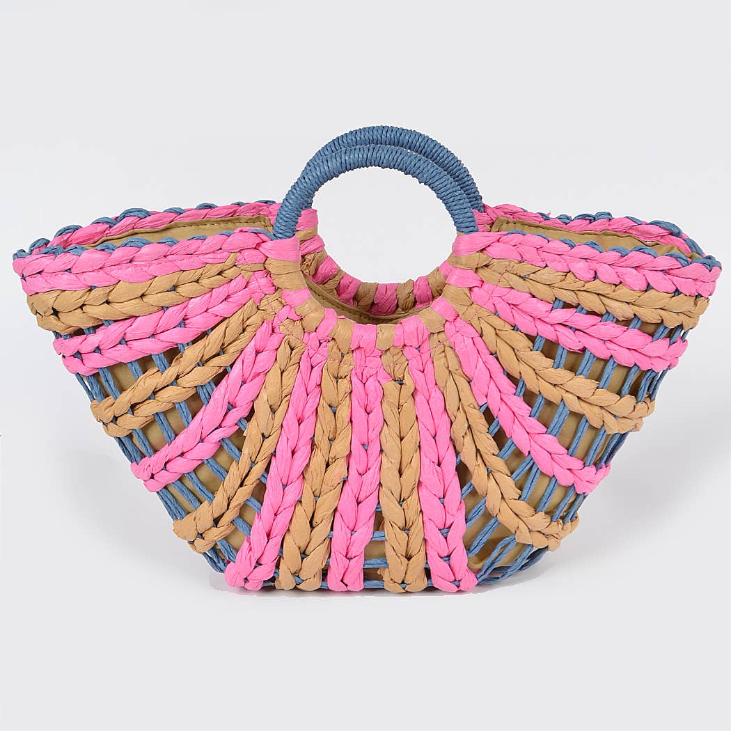 Sunburst Straw Handbag