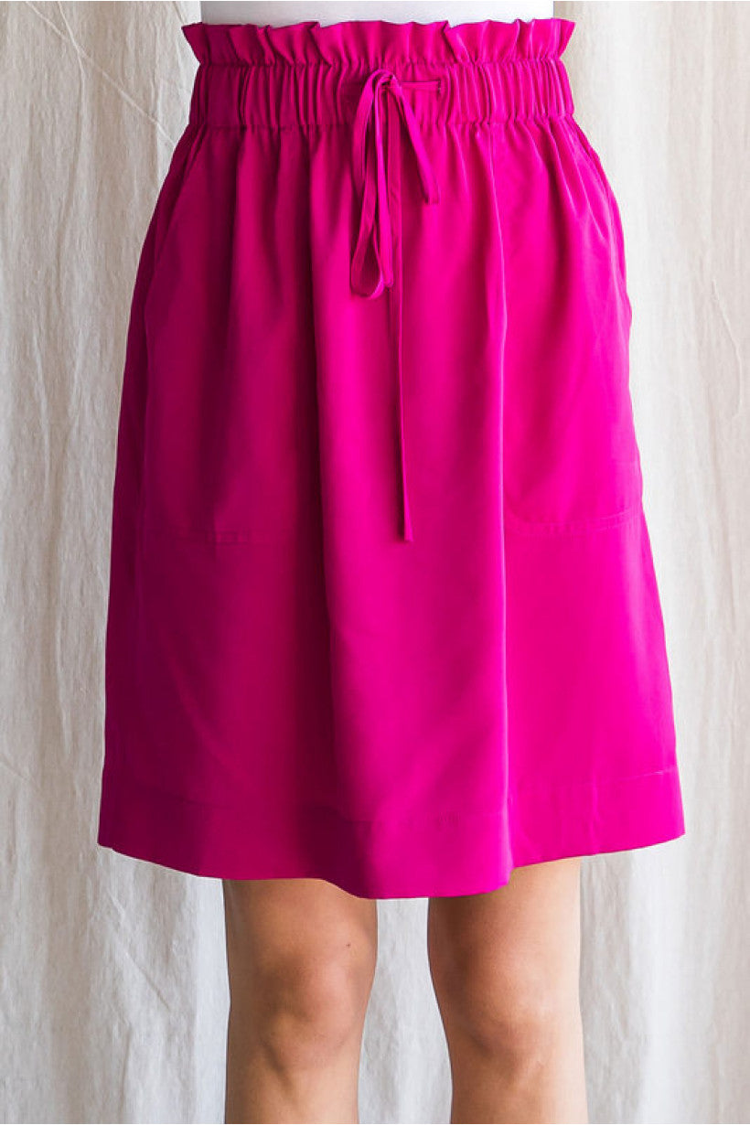 Magenta Straight Skirt