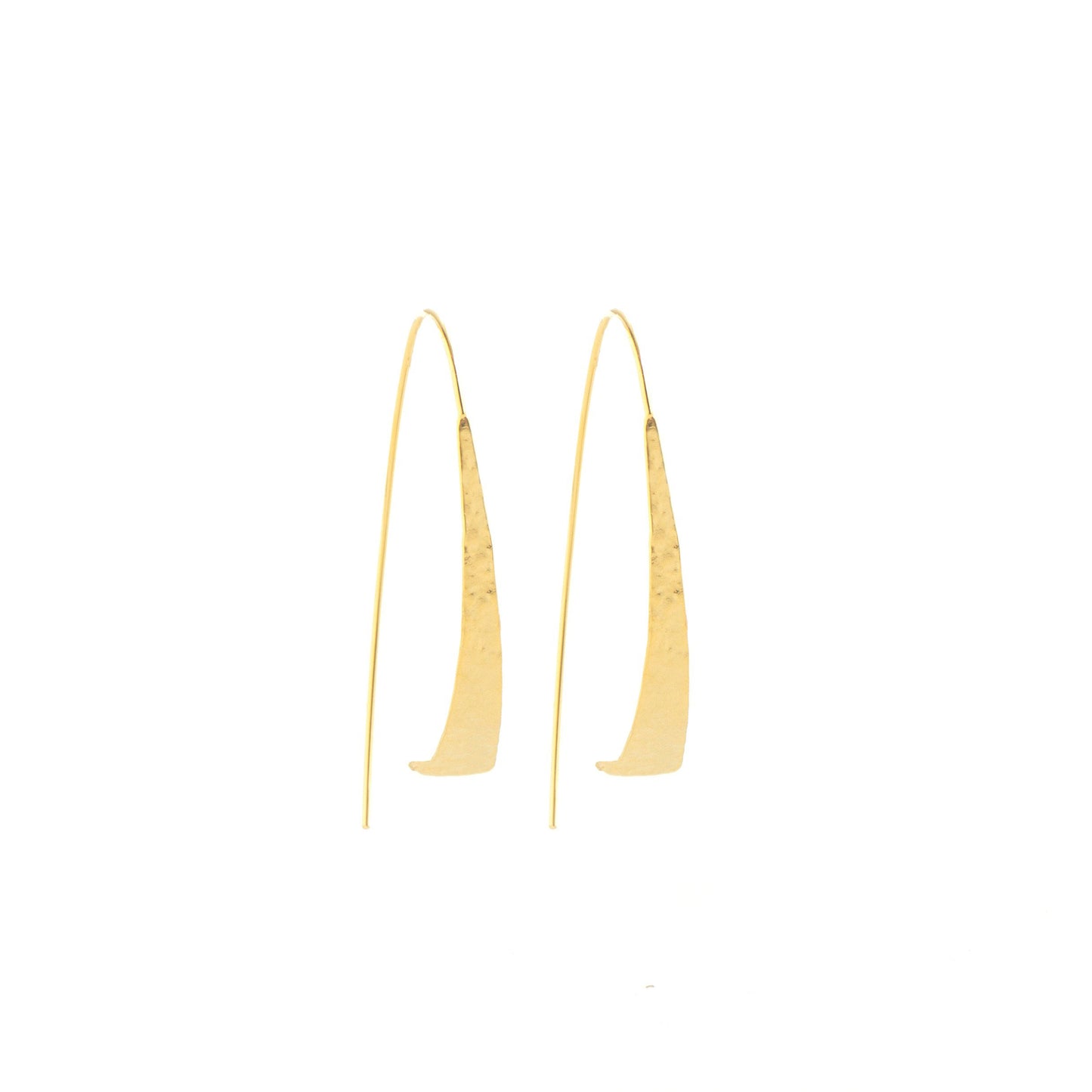 Gold Hammered Earrings