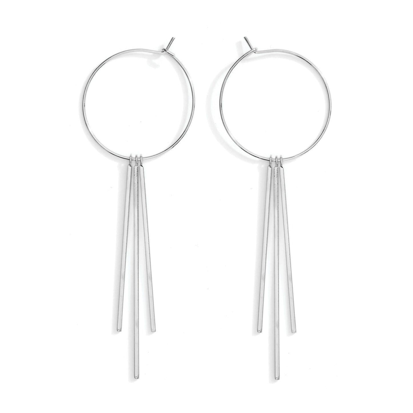 Silver Multi Bar Earrings