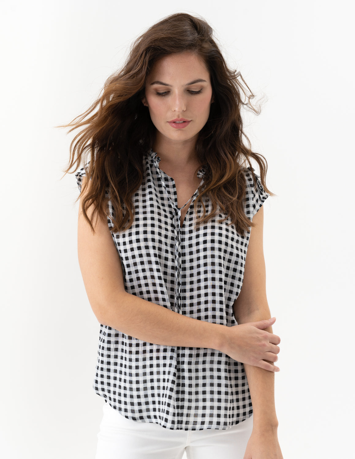 Check Mate Blouse-Renuar