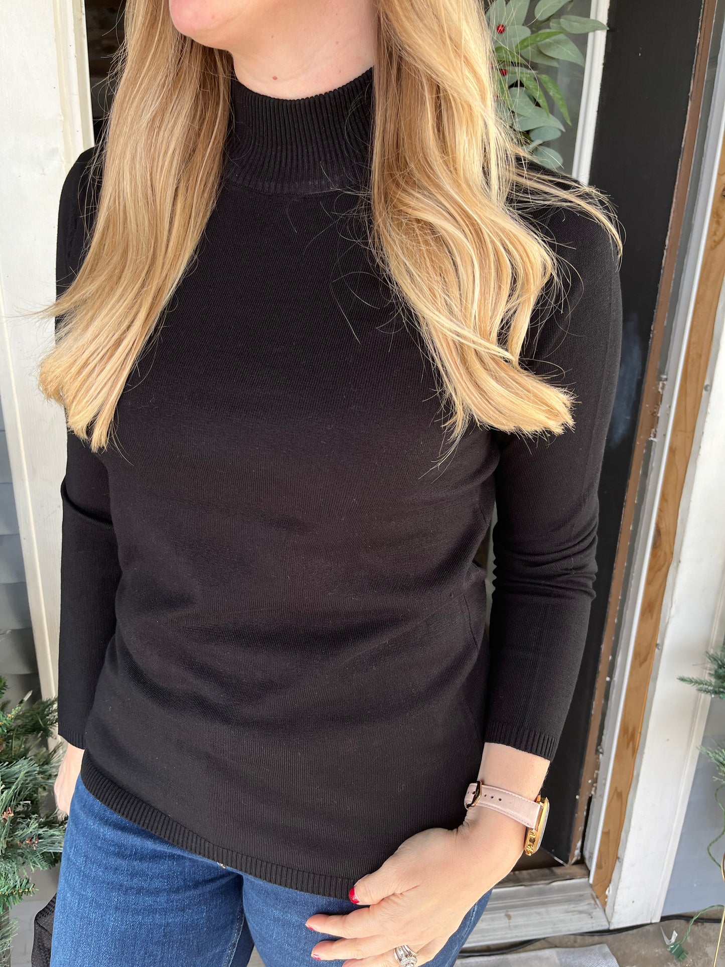 Pullover Mock Neck Top