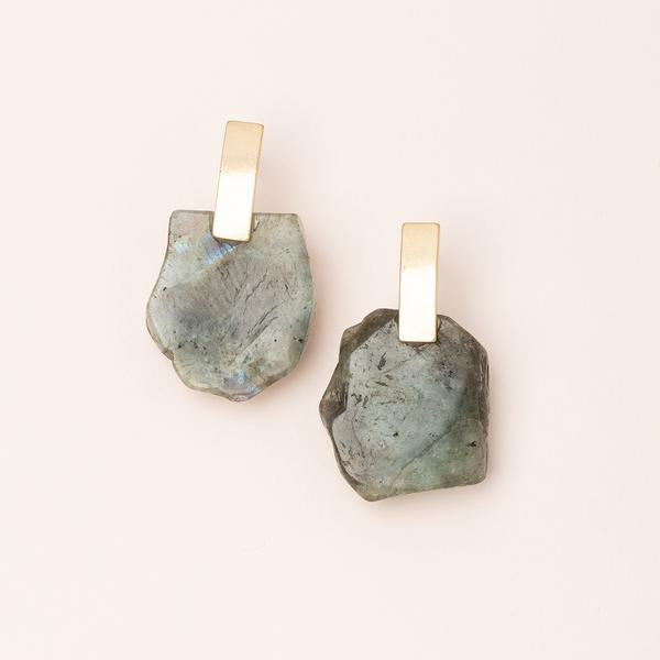 Stone Slice Earring