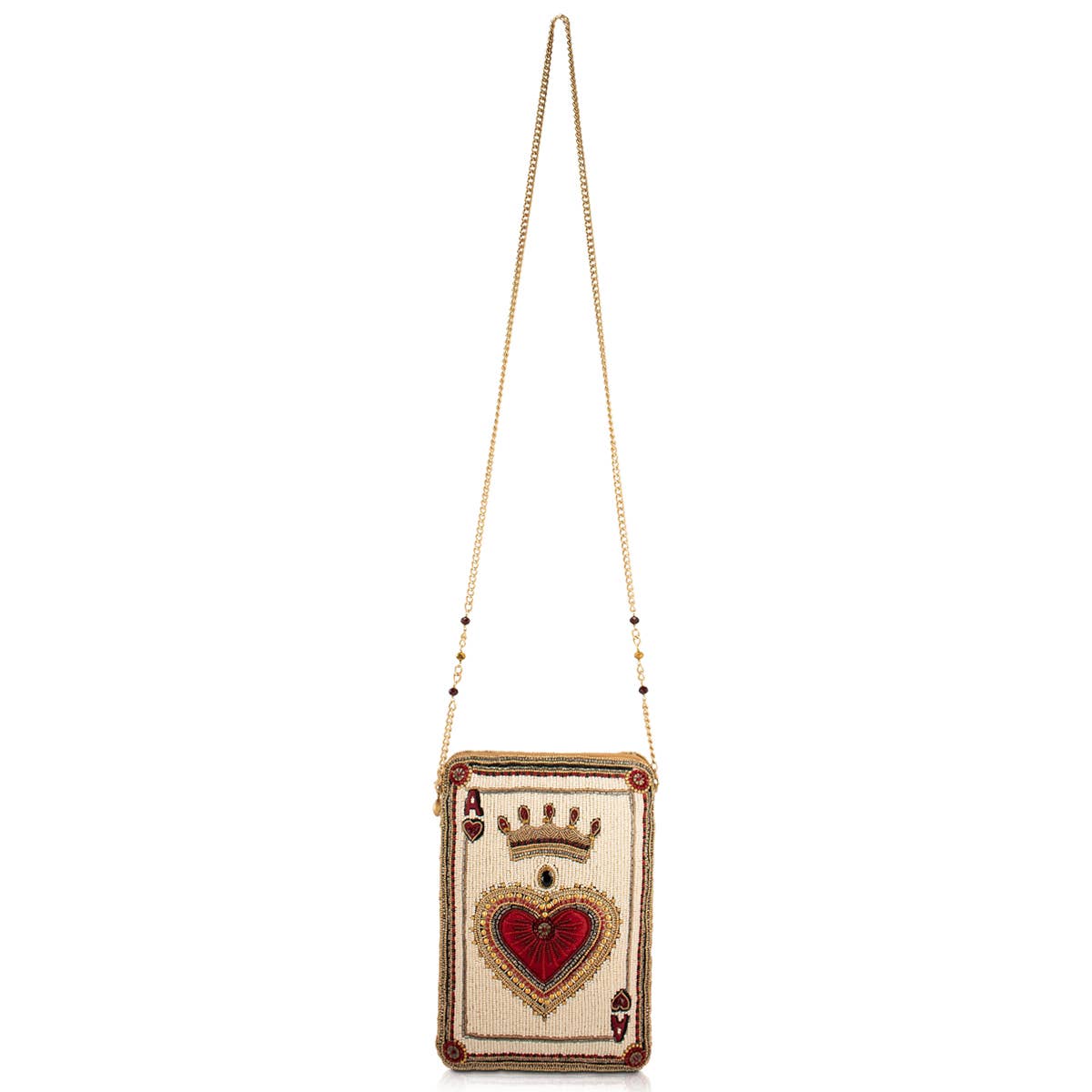 Mary Frances Accessories - High Court Beaded Crowned Heart Crossbody bag