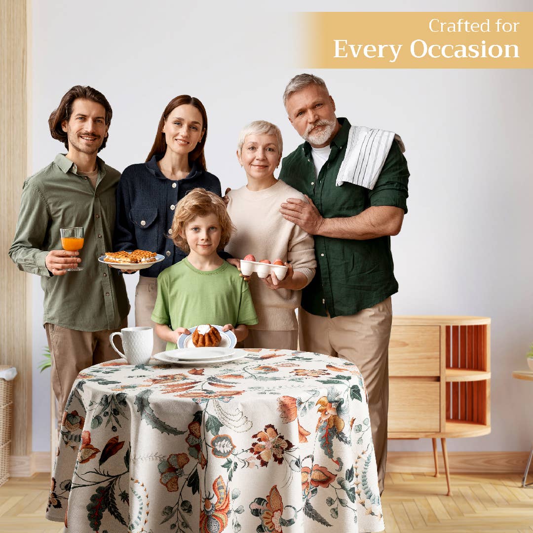 Maison d'Hermine - Design in Every Thread - Tablecloths 100% Cotton - 3 Shapes - Dalida Fall