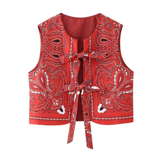 Red Bandana Vest