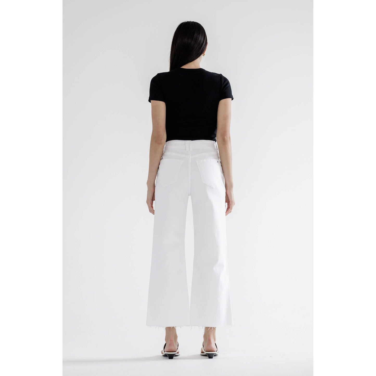Mica Denim - Super High Rise Wide Leg, Pants - 61% Cotton