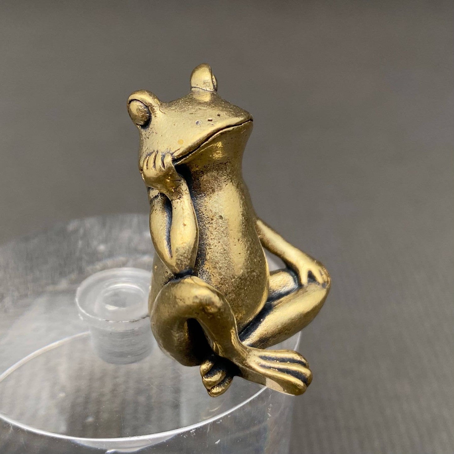 Mio Queena - Brass Sitting Frog Crafts Desktop Ornaments Decoration