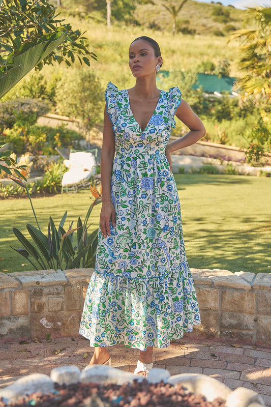 Mawar Ruffle Maxi Dress