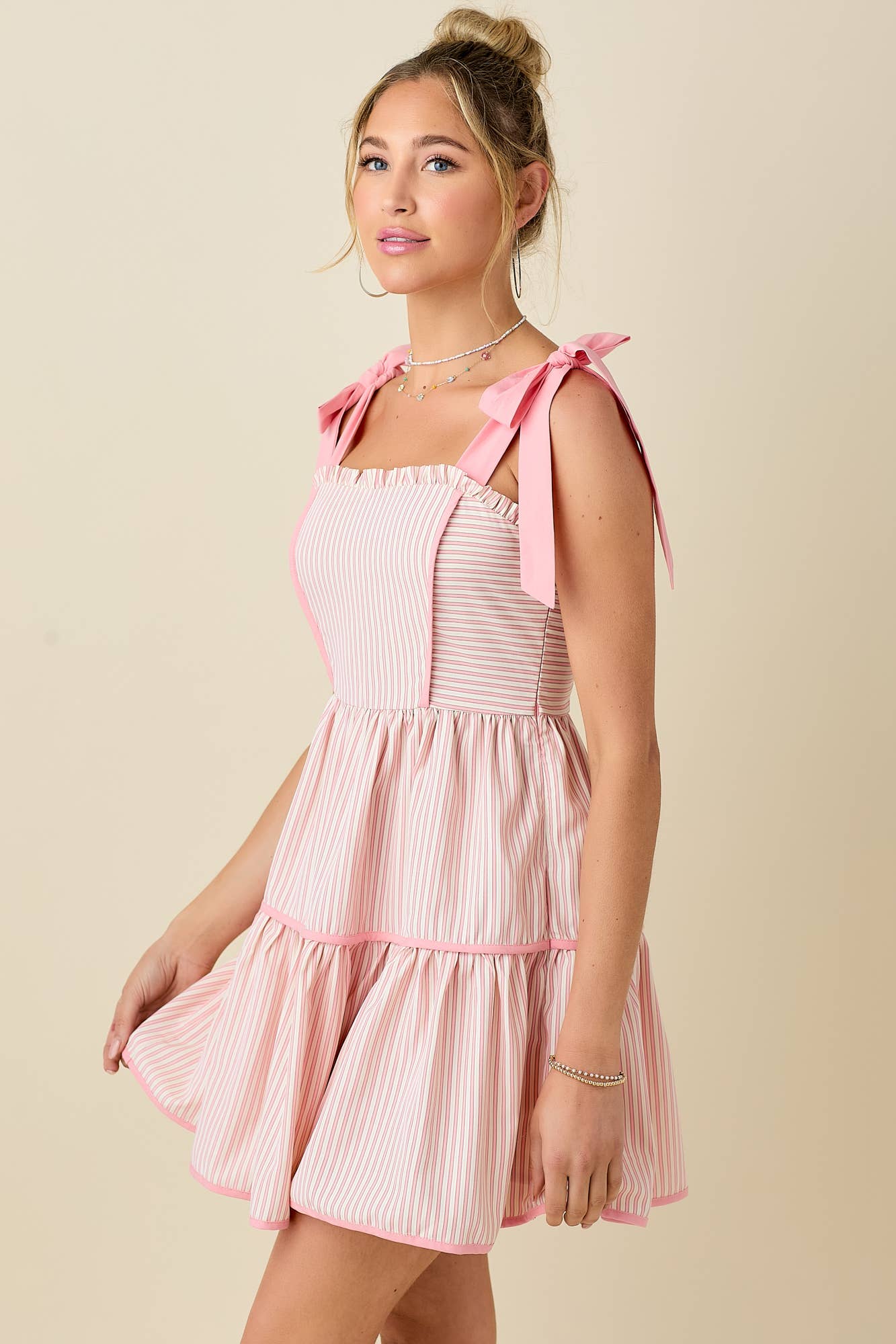 Blush & Bow Mini Dress