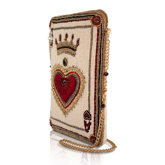 Mary Frances Accessories - High Court Beaded Crowned Heart Crossbody bag