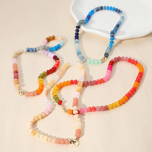 Sensibling Corp. - Natural Stone Metal Ball Beaded Necklace