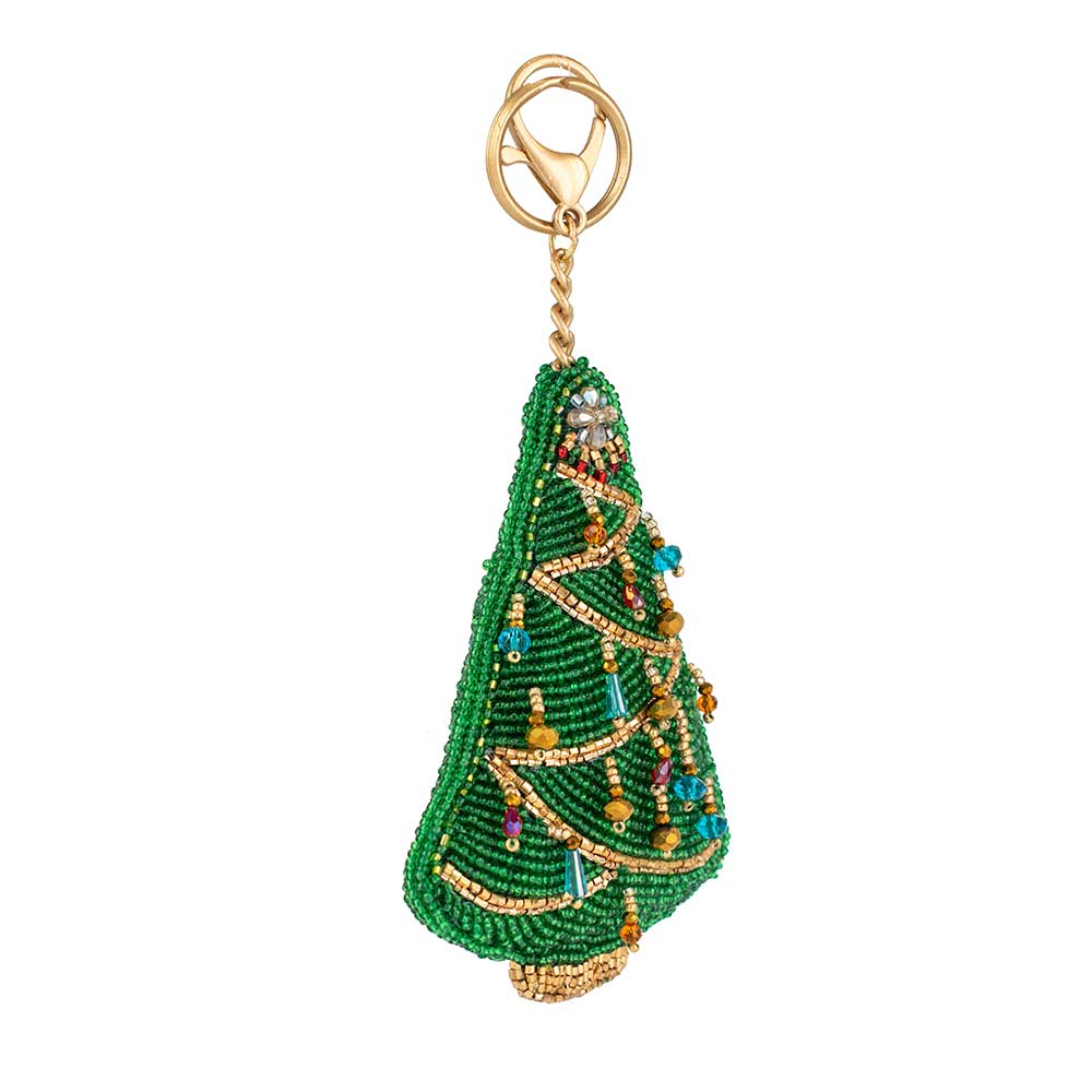 Mary Frances Accessories - Festive Fir Beaded Christmas Tree Coin Purse