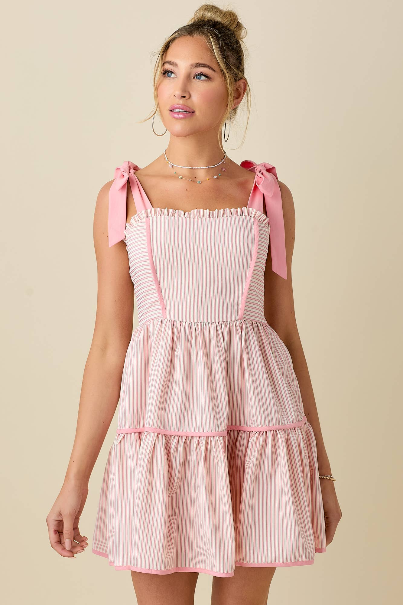 Blush & Bow Mini Dress