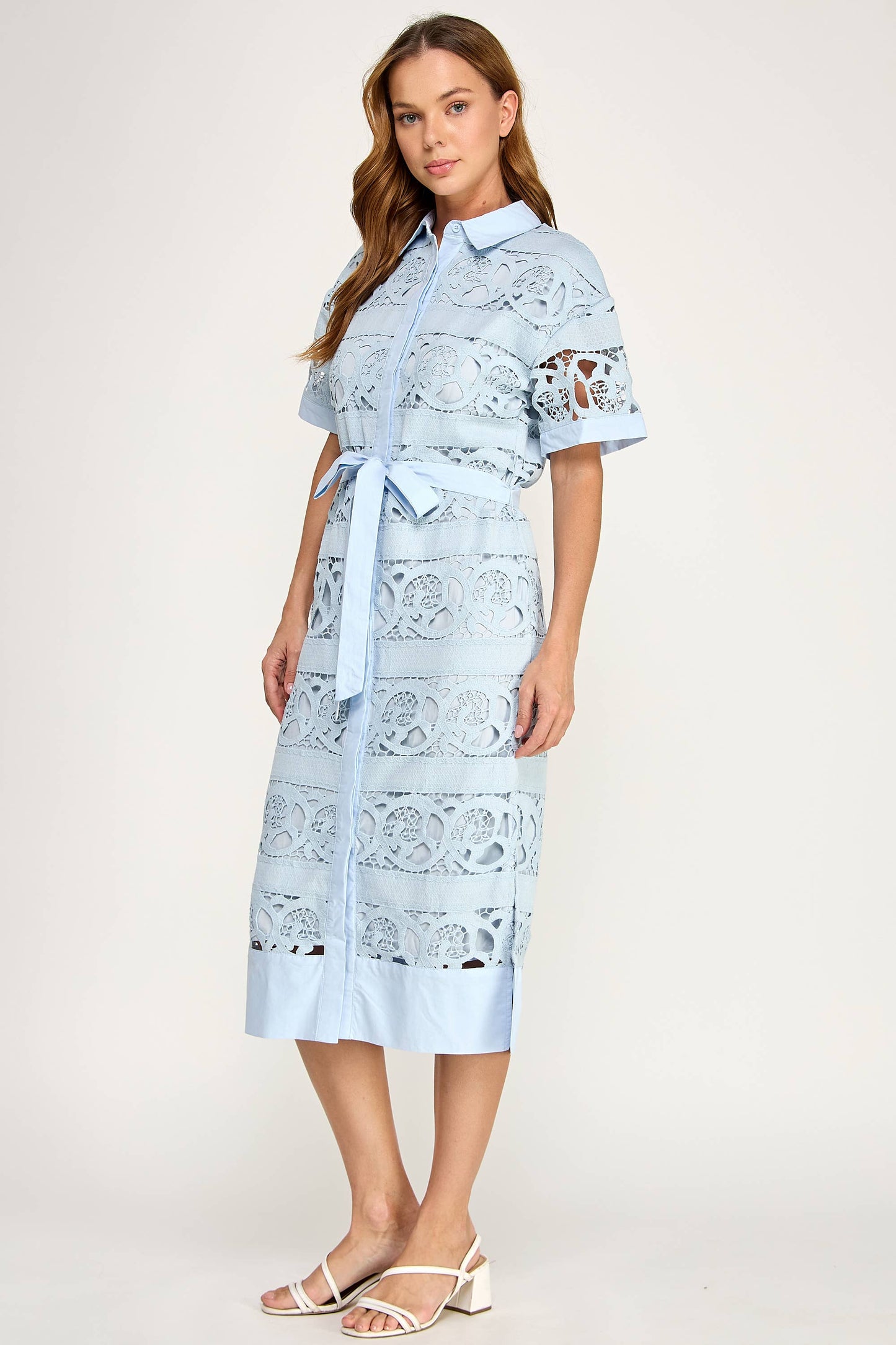 Eleanor Blue Lace Dress