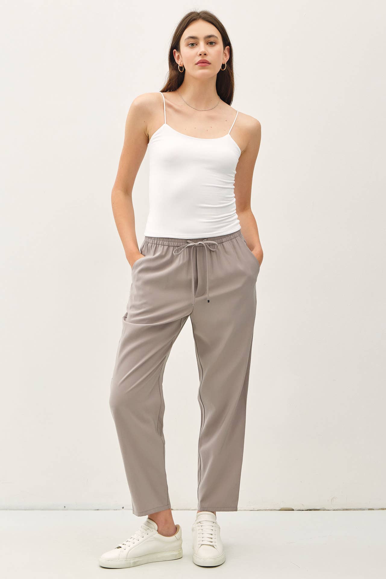 Drawstring Ankle Casual Pant