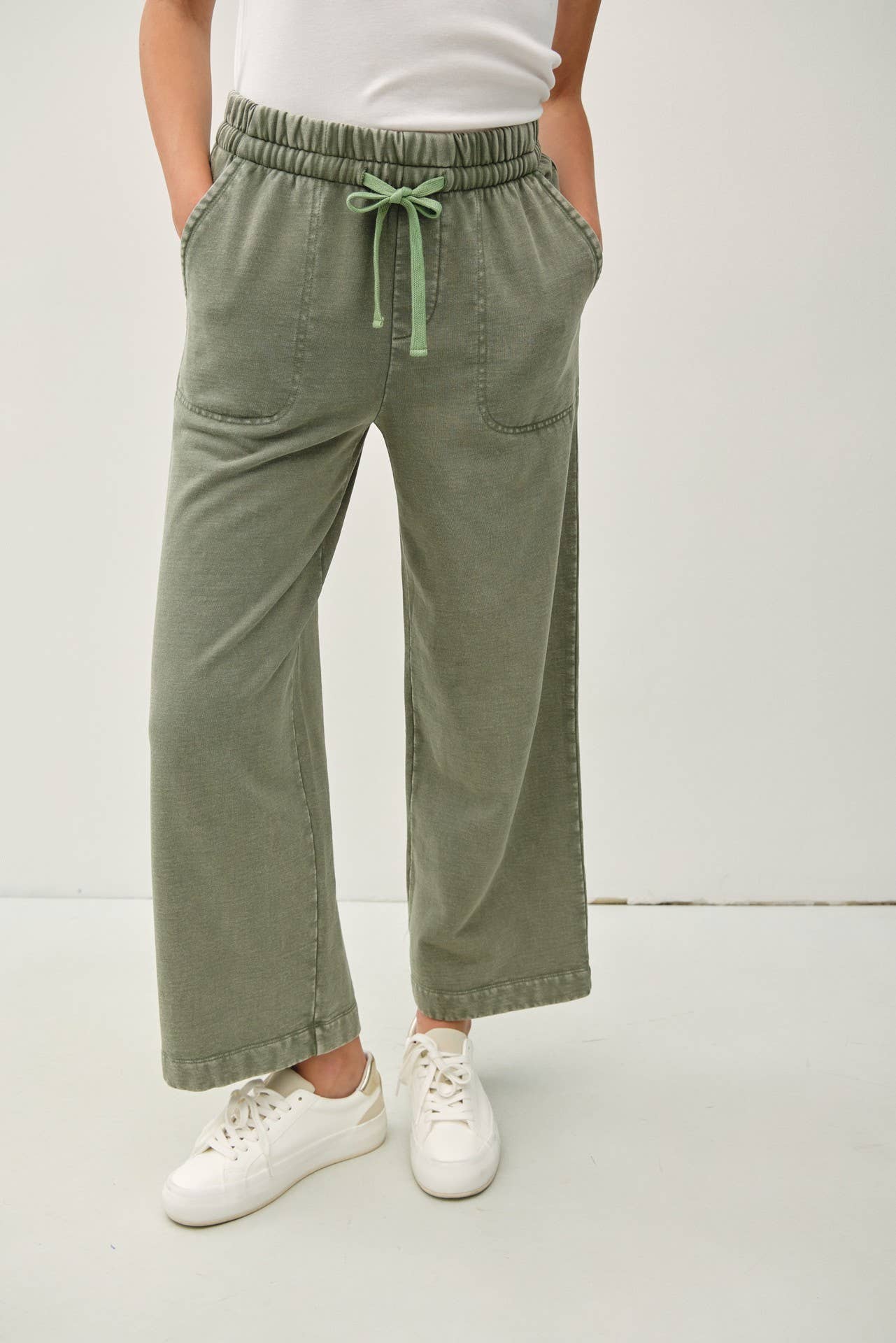 Acid Wash Wide Leg Sweatpants