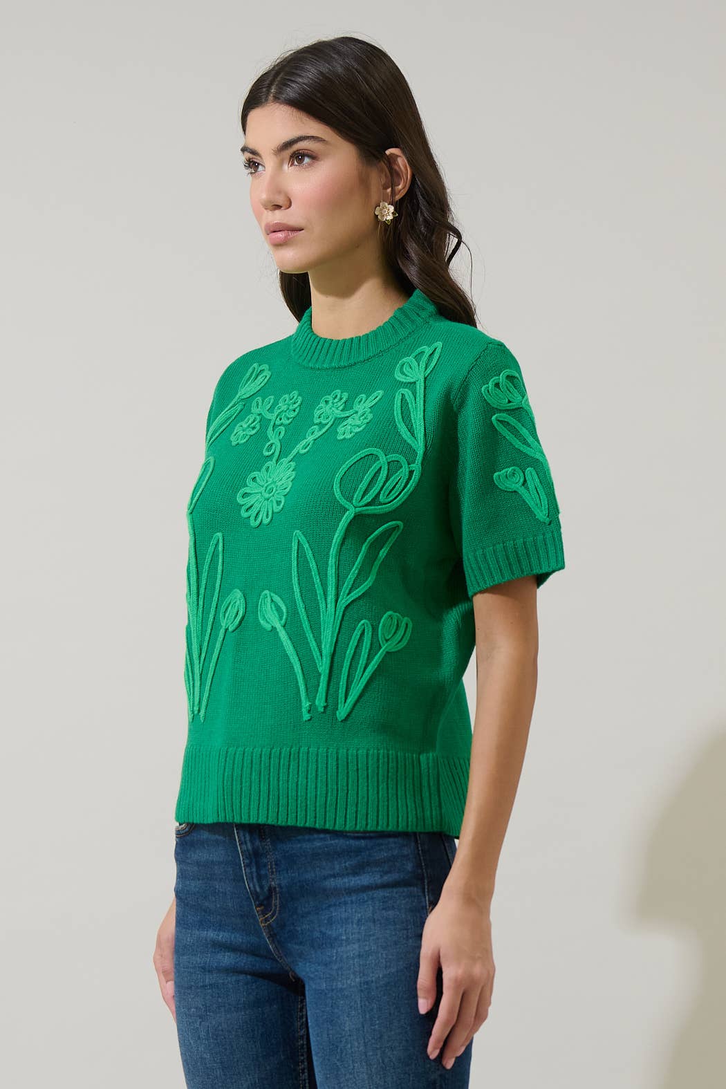 Winsley Floral Embroidered Sweater Top