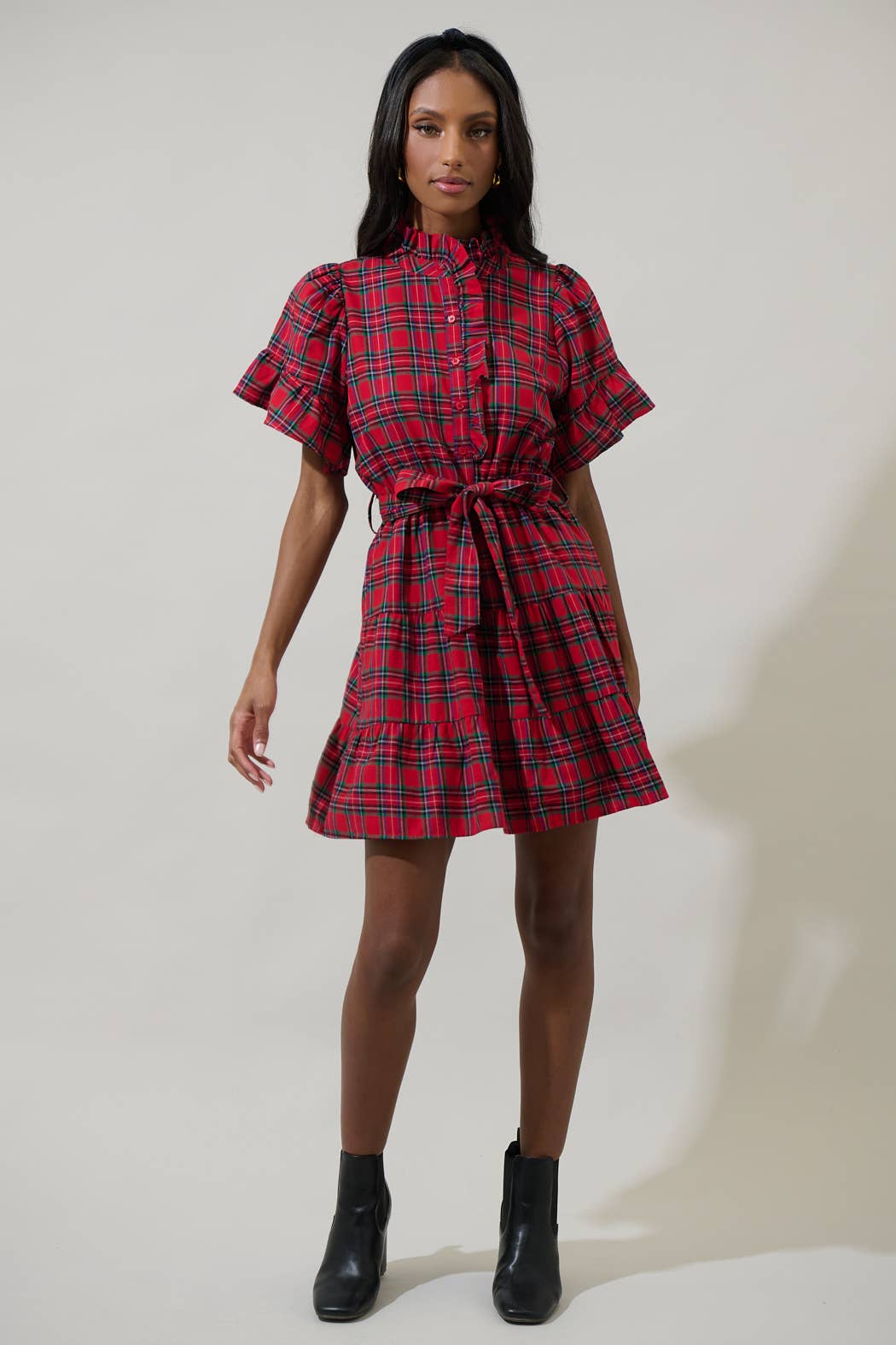 Arvada Plaid  Mini Dress