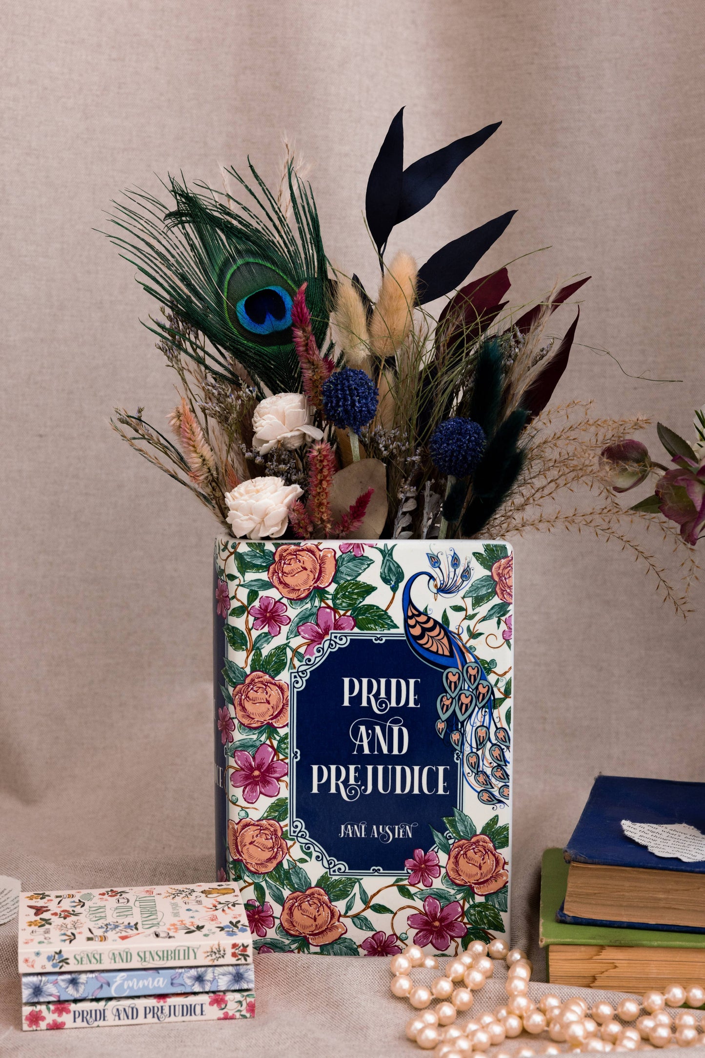 Steel Mill and Co. - Large Book Vase, Pride and Prejudice