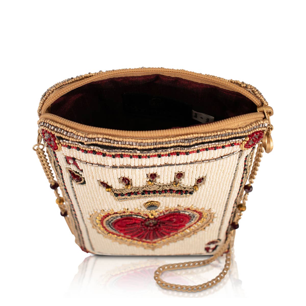 Mary Frances Accessories - High Court Beaded Crowned Heart Crossbody bag