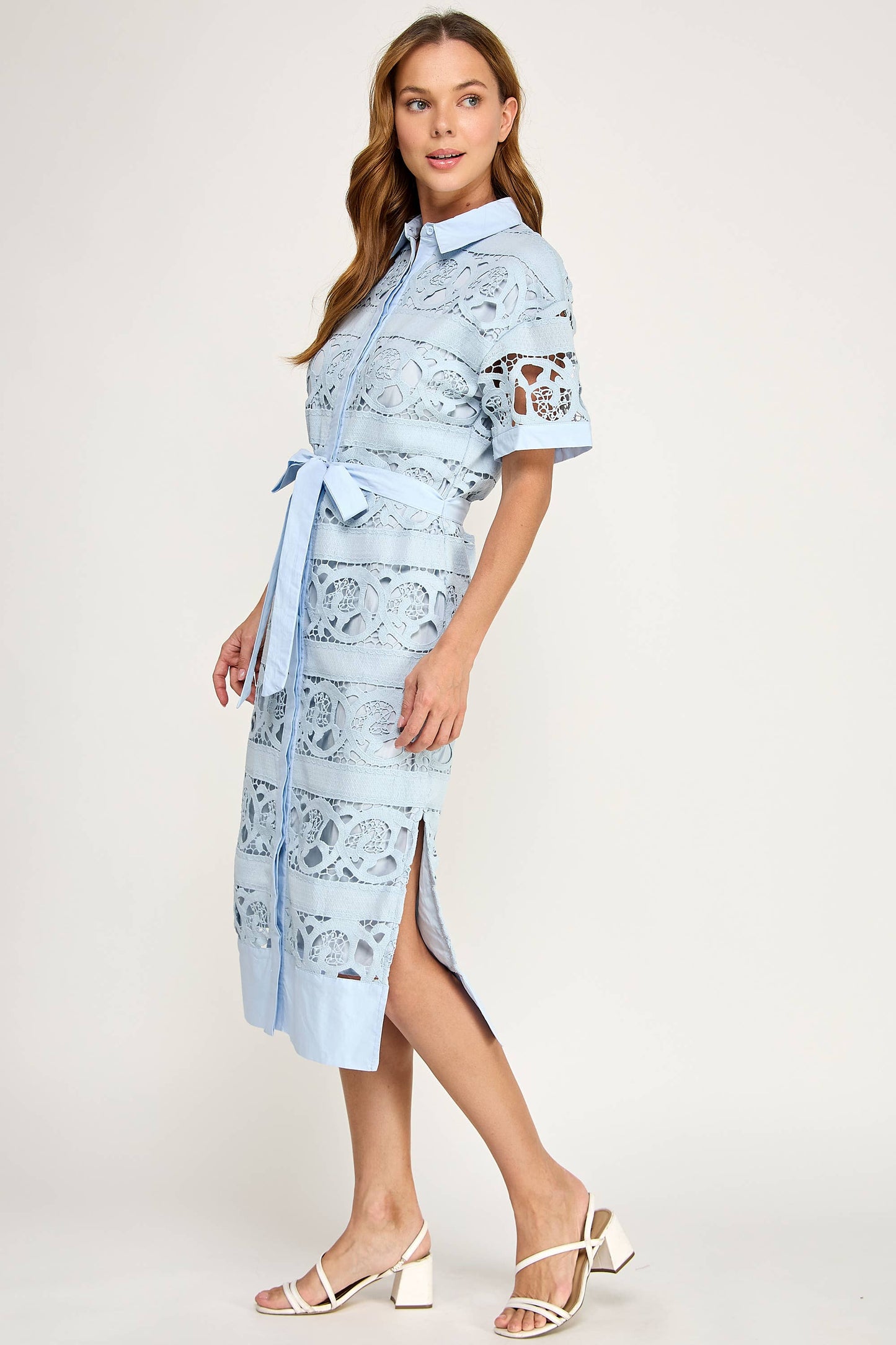 Eleanor Blue Lace Dress