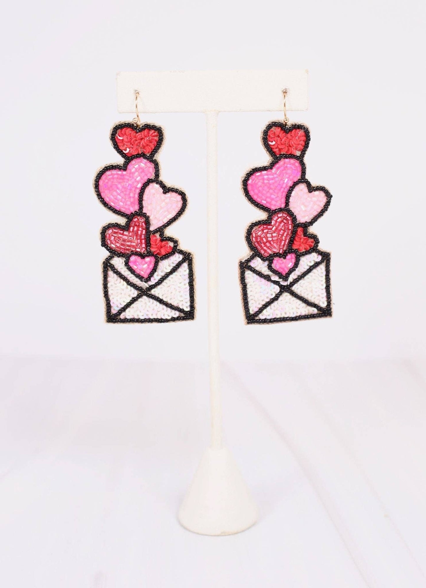 Caroline Hill - Love Notes Earring PINK MULTI