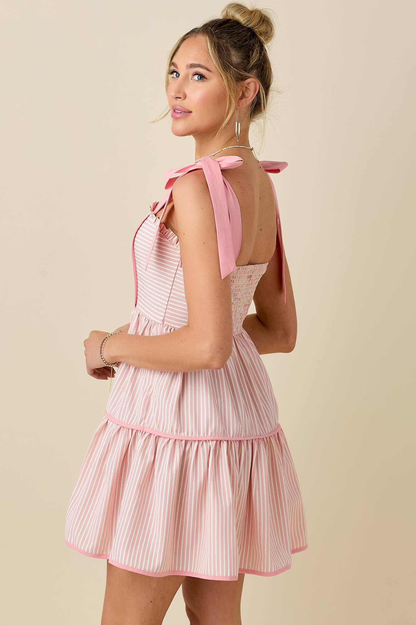 Blush & Bow Mini Dress
