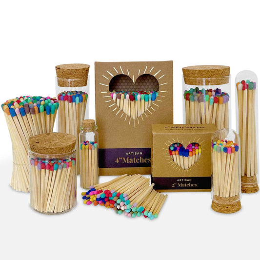 Thankful Greetings - Rainbow Decorative Matches - Sizes & Styles of Your Choice