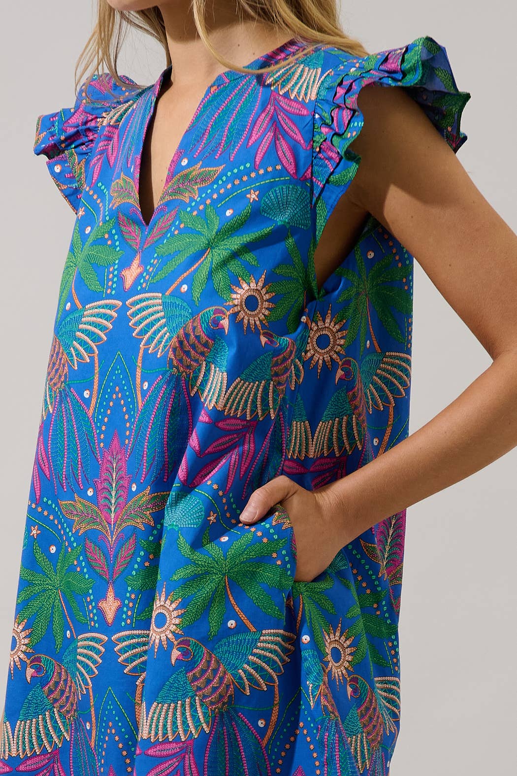 Yori Tropical Evalyn Mini Dress