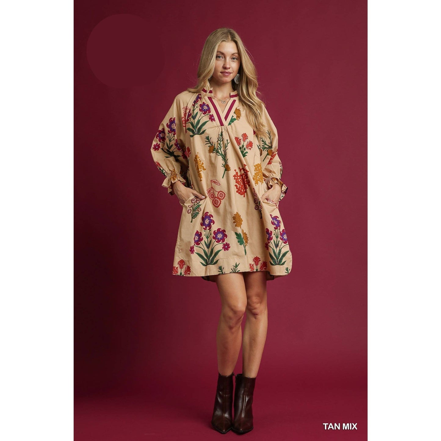 Floral Print Shift Dress