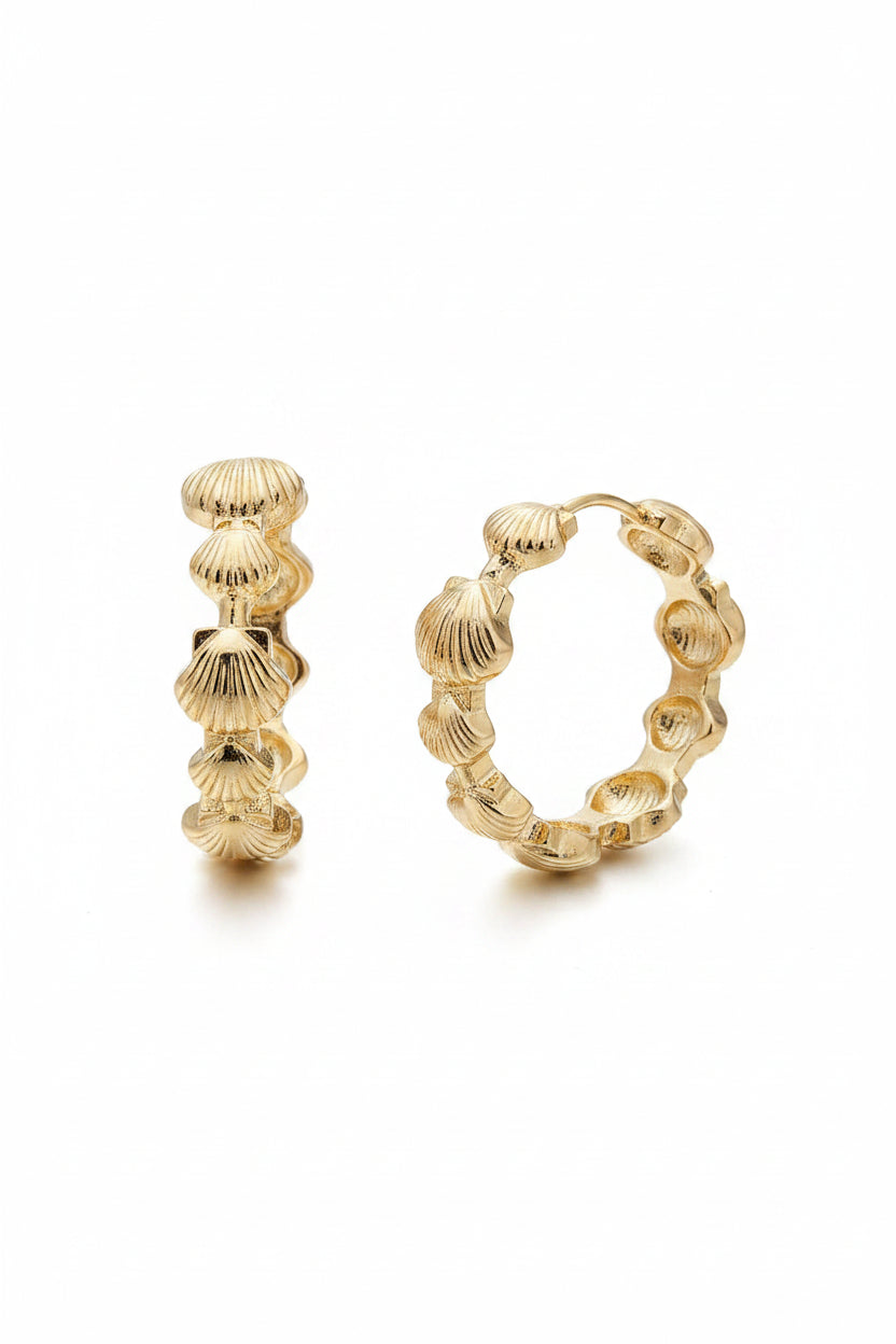 SEASHELL HOOP EARRINGS