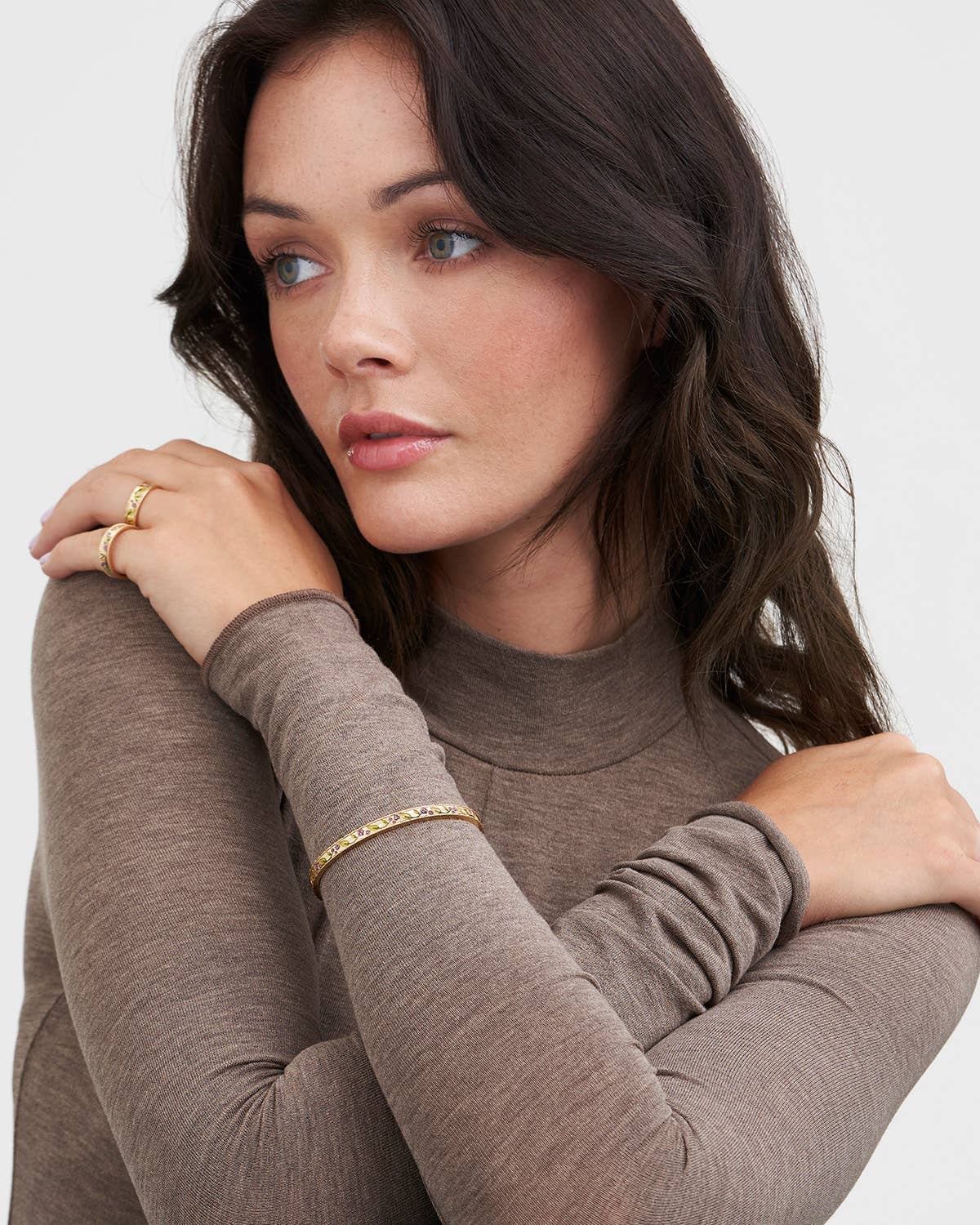 Fable England - Blackberry Bramble Gold Bangle - UK, US & EU