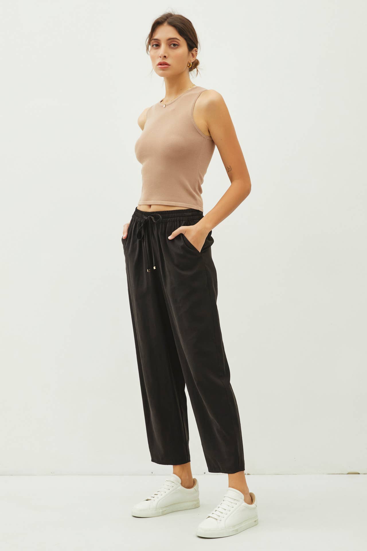 Drawstring Ankle Casual Pant