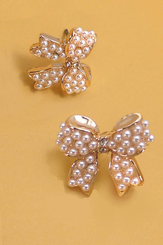 Mini Pearl Bow Earring