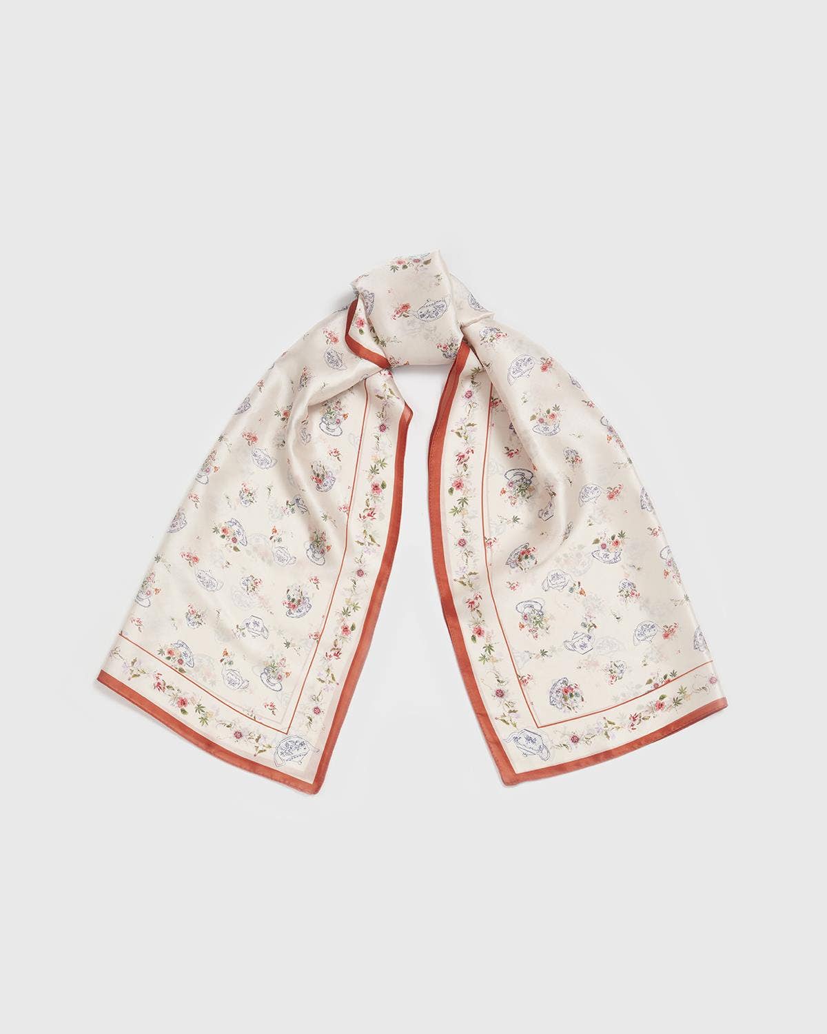 Fable England - FABLE Cream High Teacups Silky Scarf
