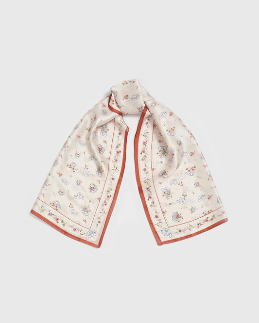 Fable England - FABLE Cream High Teacups Silky Scarf