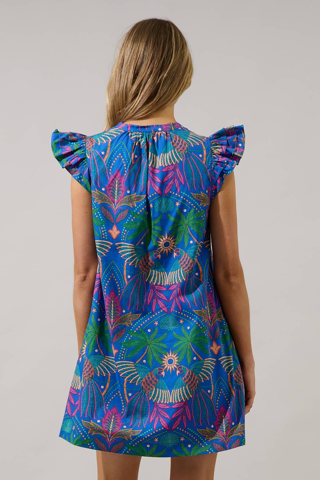 Yori Tropical Evalyn Mini Dress