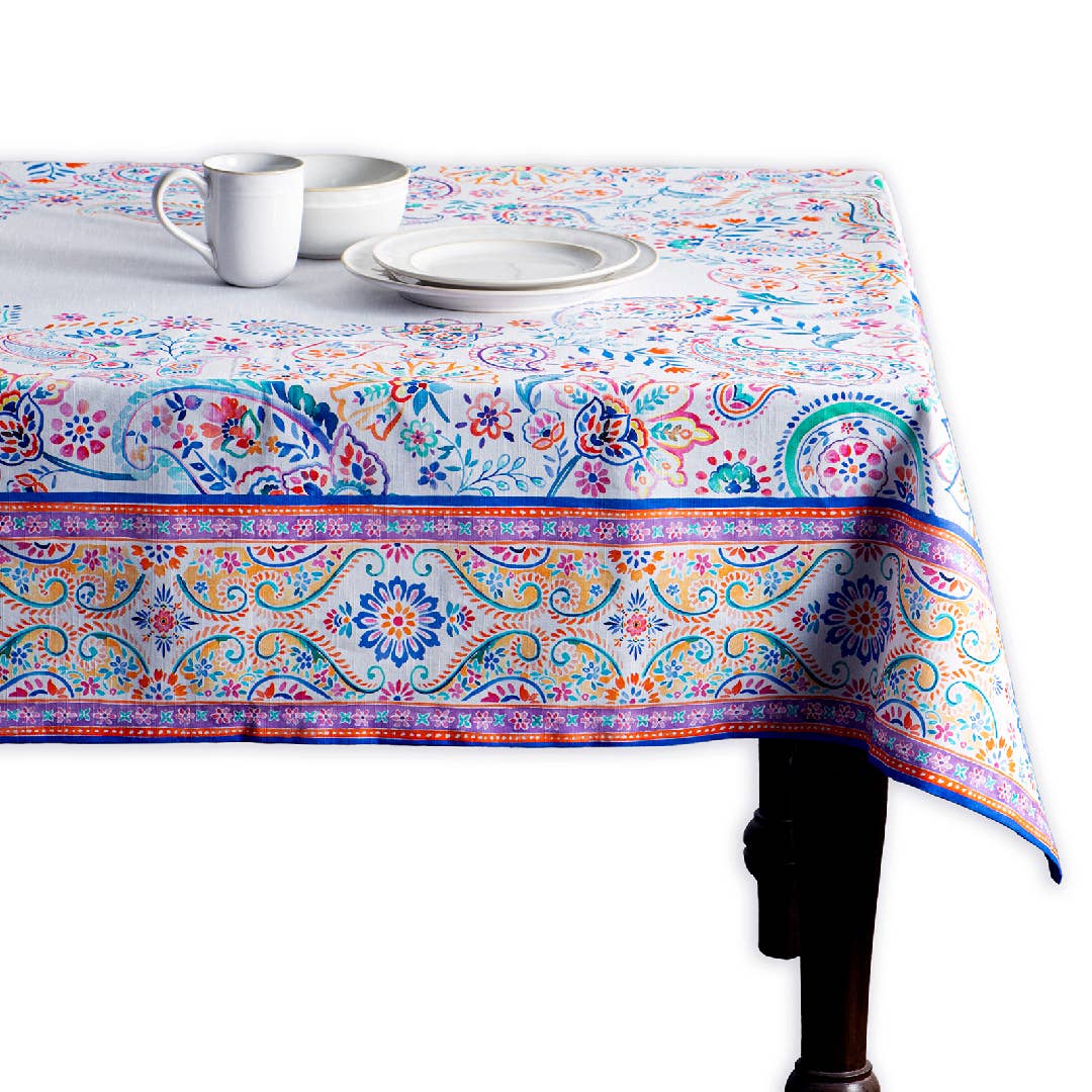 Maison d'Hermine - Design in Every Thread - Tablecloths 100% Cotton - 3 Shapes - Indian Floral